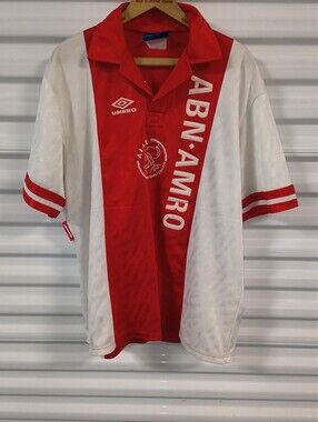 Vtg 1993-1994 Umbro Ajax Home Football Soccer Men's Jersey XL